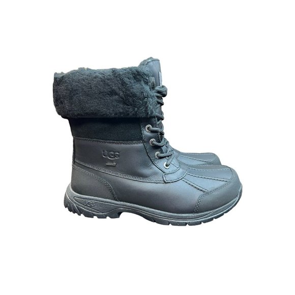 Men UGG Butte Size 8 Coldweather Waterproof Boots Black MSRP $240 *NEW* 5521-M - Picture 2 of 9